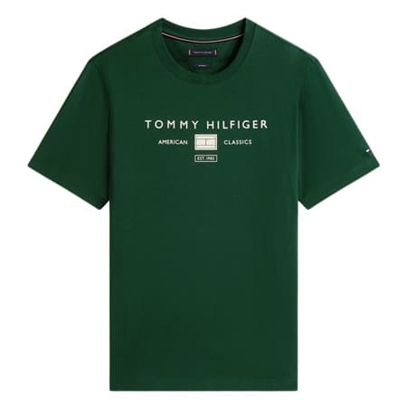 Tommy Hilfiger Brand Love Mono Logo T-shirt - Bottle Green - XL