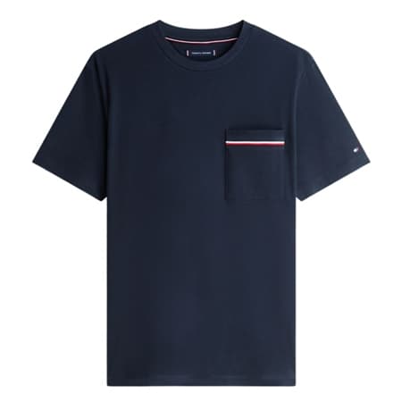 Tommy Hilfiger Global Stripe Pocket Pique Jersey T-Shirt - Navy - XL