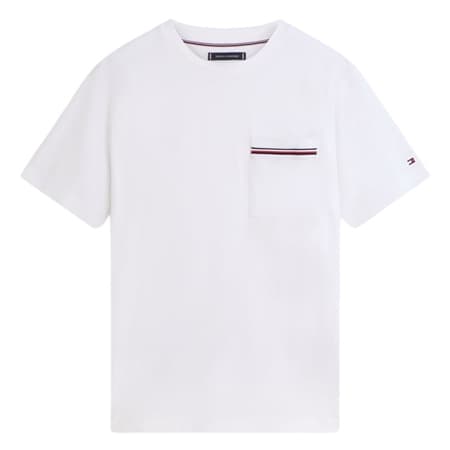 Tommy Hilfiger Global Stripe Pocket Pique Jersey T-Shirt - White - S