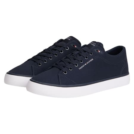 Tommy Hilfiger Harlem Core Logo Canvas Trainers - Navy - 46