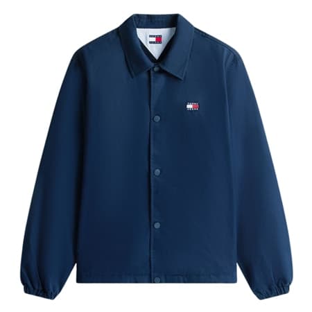 Tommy Jeans Logo Twill Overshirt - Navy - XS