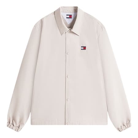 Tommy Jeans Logo Twill Overshirt - Beige - S