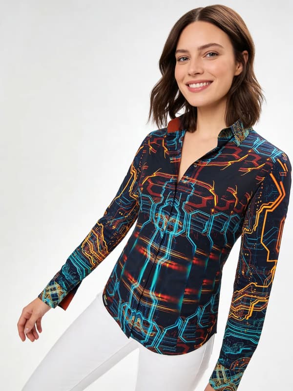 HACKER - Coole dunkle Bluse - GERMENS