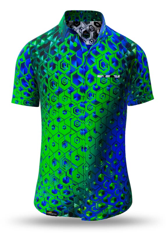 Hemd für den Sommer HEXAGON MALACHIT von GERMENS