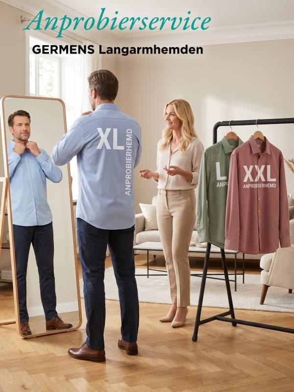 Langarmhemden Anprobier Service für Zuhause - 3 Größen