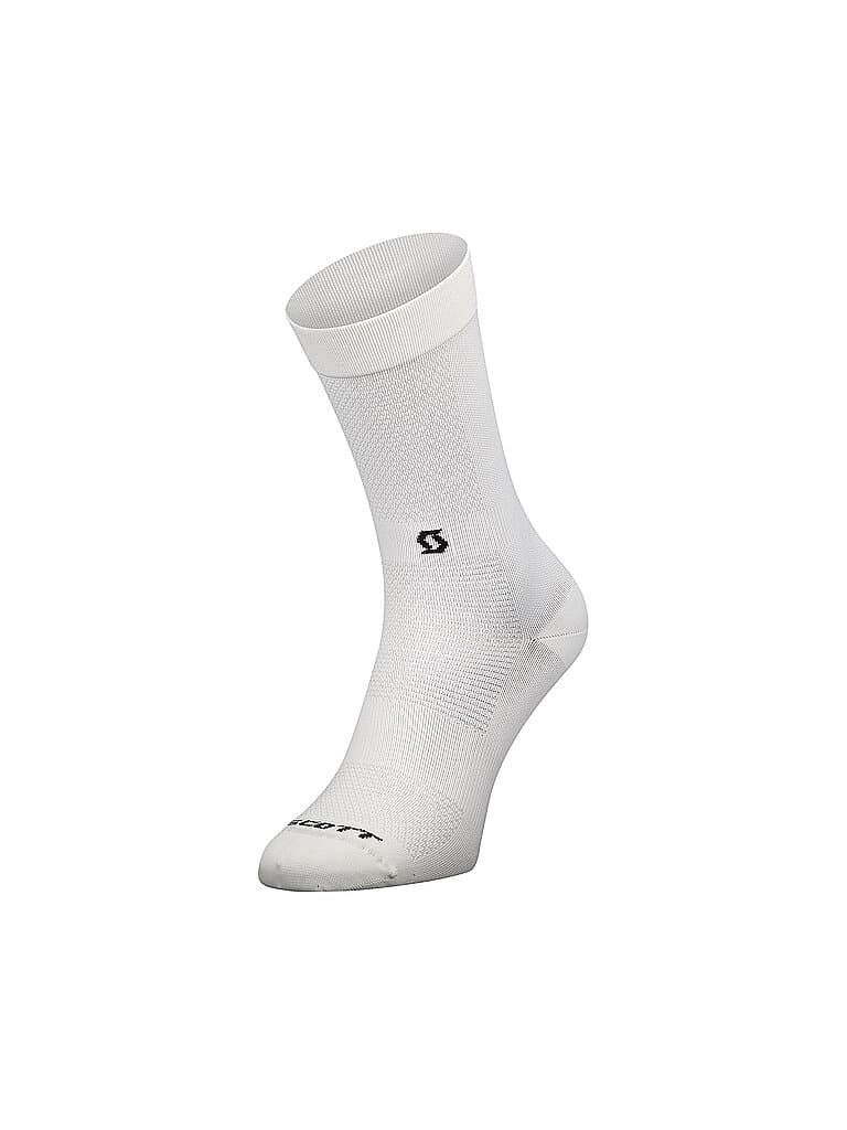 SCOTT Herren Radsocken Perf. No Shortcuts Crew weiss | 42-44