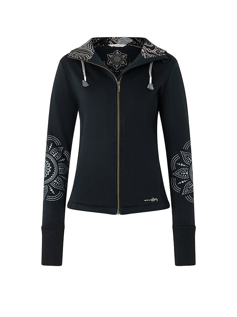 THE SPIRIT OF OM Damen Yoga Sweatjacke Maui schwarz | XL