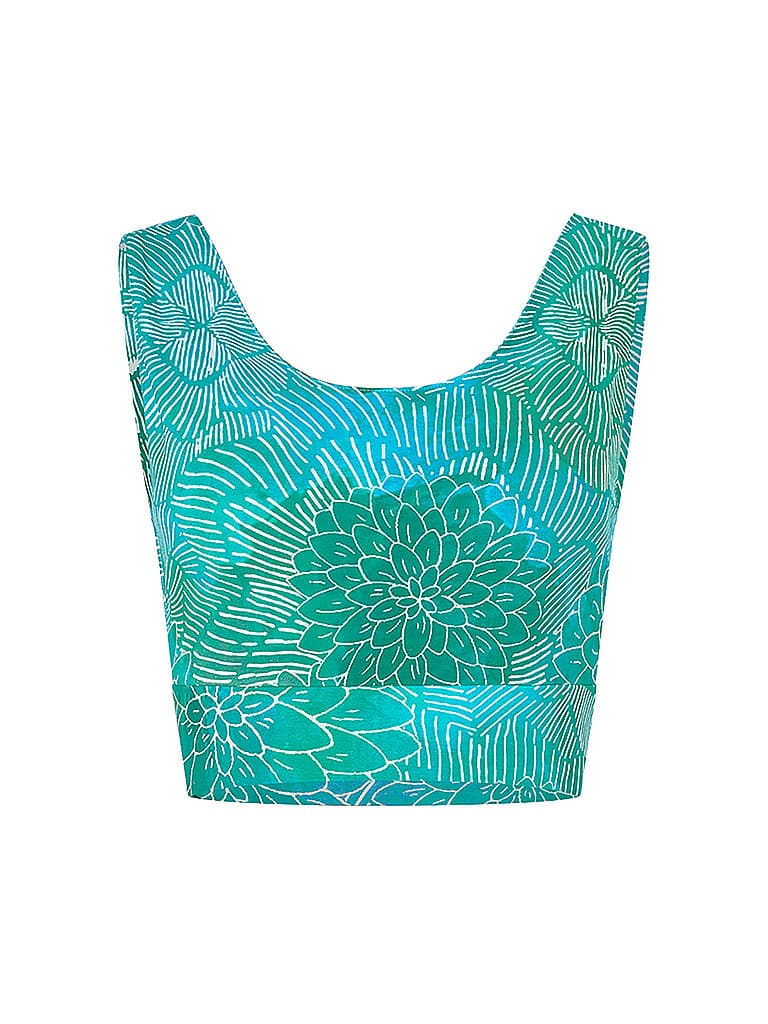 THE SPIRIT OF OM Damen Yoga Bra Hatha Madhu blau | L