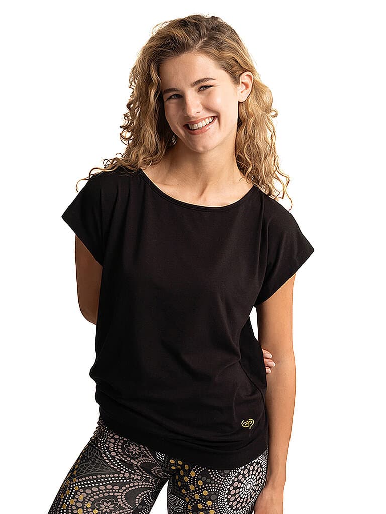 THE SPIRIT OF OM Damen Yogashirt Jangama schwarz | XL