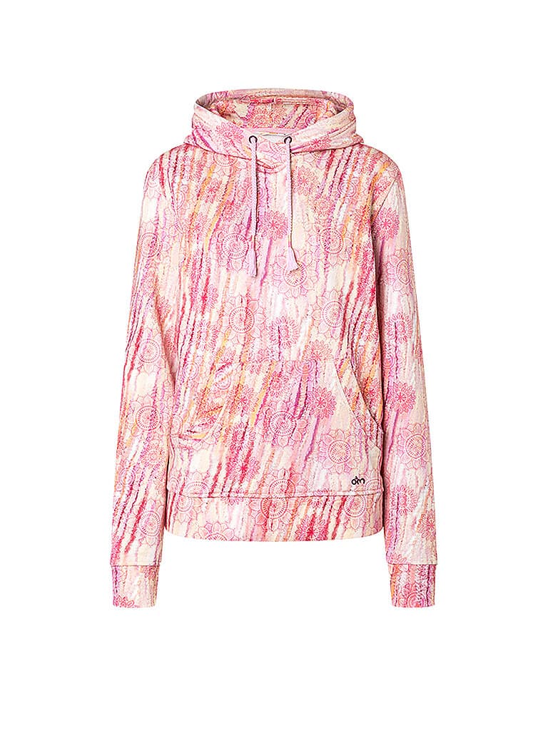 THE SPIRIT OF OM Damen Yoga Hoodie Sarva Patala rosa | L