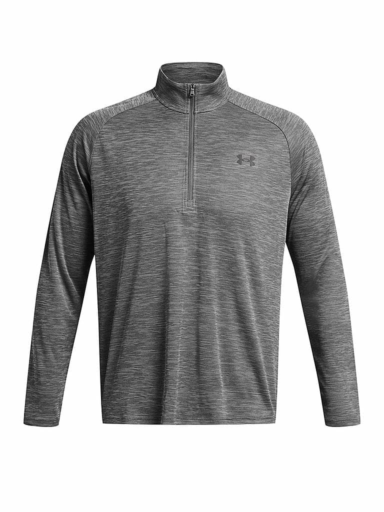 UNDER ARMOUR Herren Fitnessshirt UA Tech™ Textured ½ Zip grau | XL