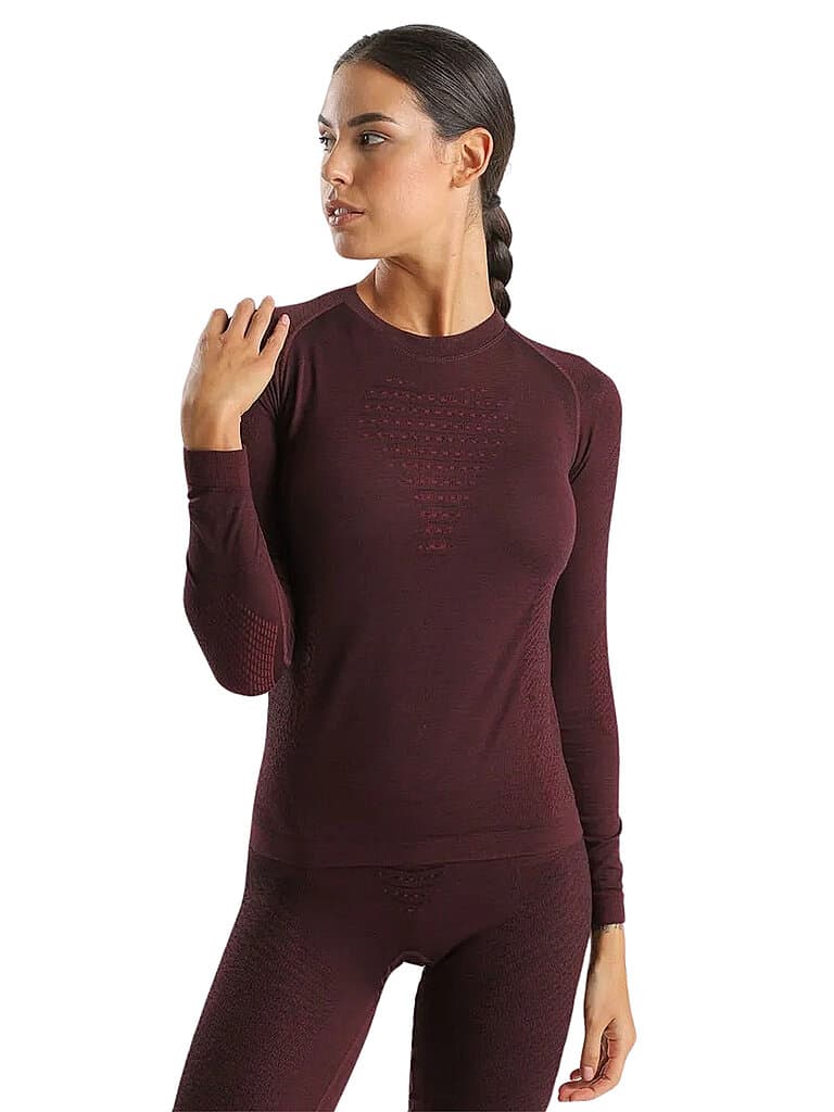 UYN Damen Unterziehshirt Fusyon Biotech Merino dunkelrot | L/XL