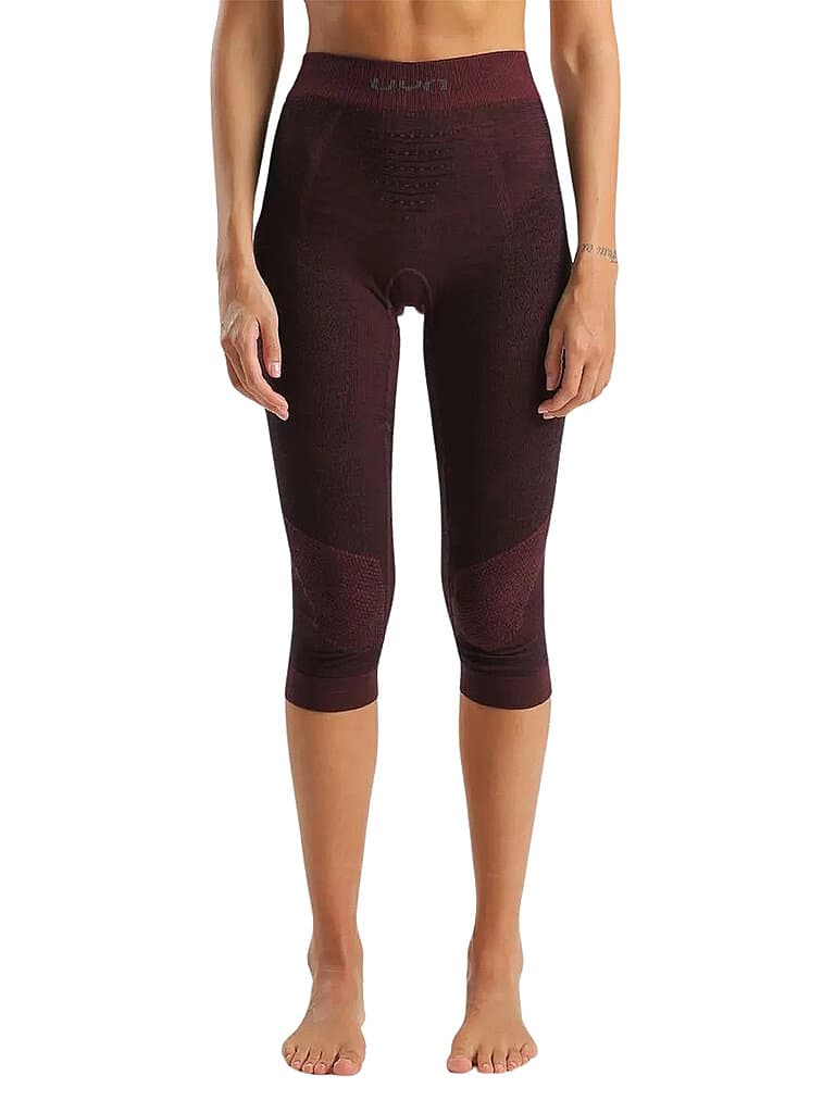 UYN Damen Unterziehhose Fusyon Biotech Medium Merino 3/4 dunkelrot | L/XL