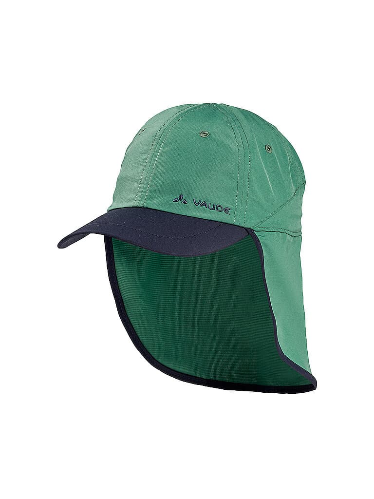 VAUDE Kinder Kappe Sahara IV mit Nackenschutz dunkelgrün | L