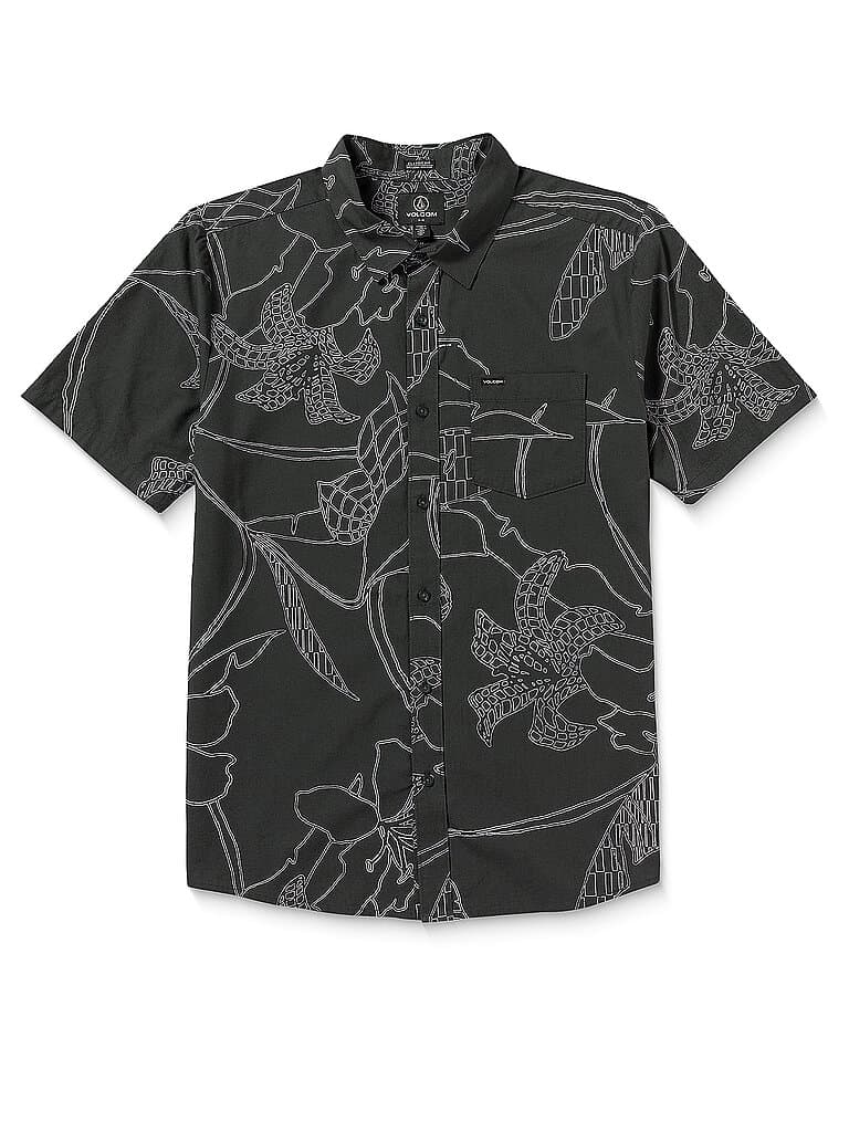 VOLCOM Herren Beachhemd Cad Floral grau | M