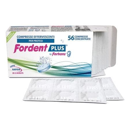 Fordent Plus: 56 Compresse per Pulizia Dentiere e Apparecchi Ortodontici