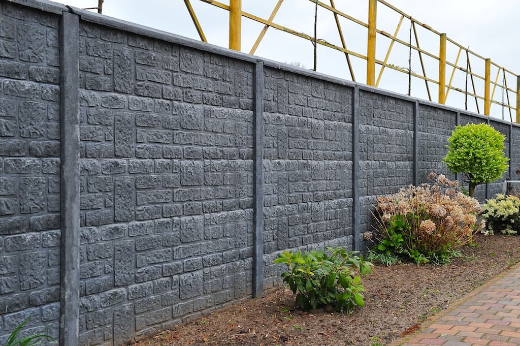 Beton schutting Brickstone dubbelzijdig 200x193cm