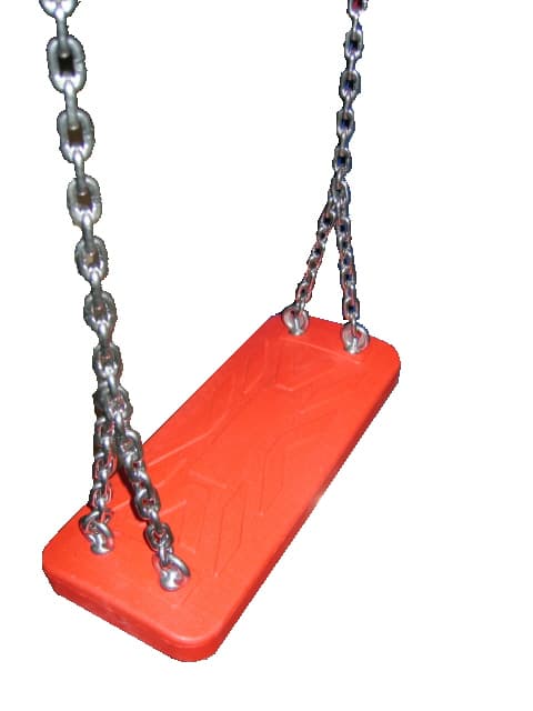 Rubberen schommel 45x16x4cm professioneel rood voor openbare speeltoestellen