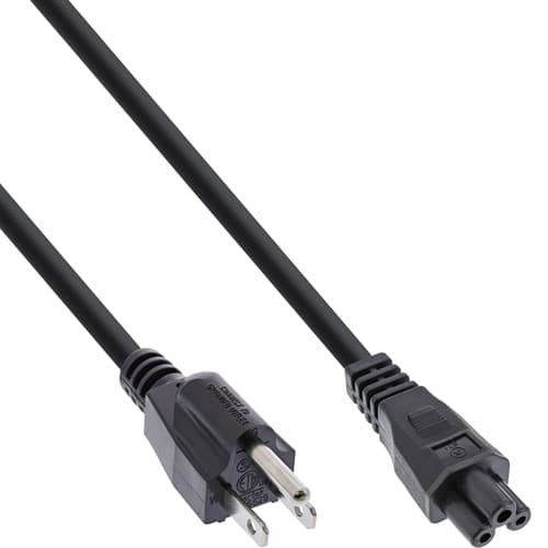35er B-Pack InLine® Netzkabel für Notebook, USA/Canada, 3pol Kupplung, 2m