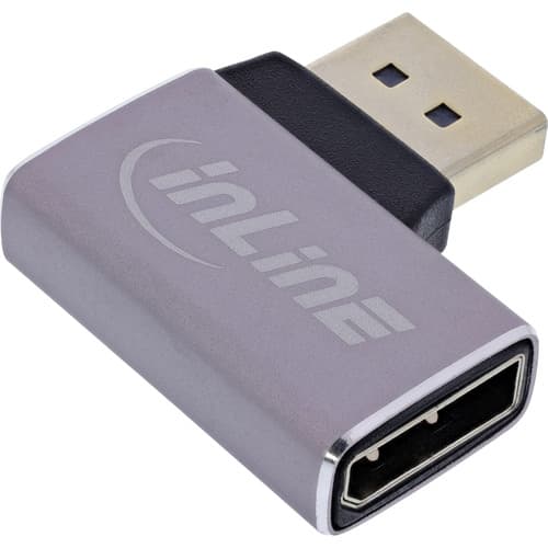InLine® DisplayPort 1.4 Adapter, DisplayPort Stecker /Buchse, 90° rechts, 8K
