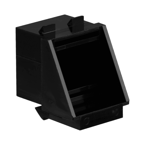 Blindeinsatz RJ45 schwarz RAL9011, für -- Keystoneausbrüche