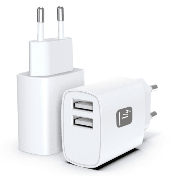 Ladegerät 2x USB-A 12W weiß --