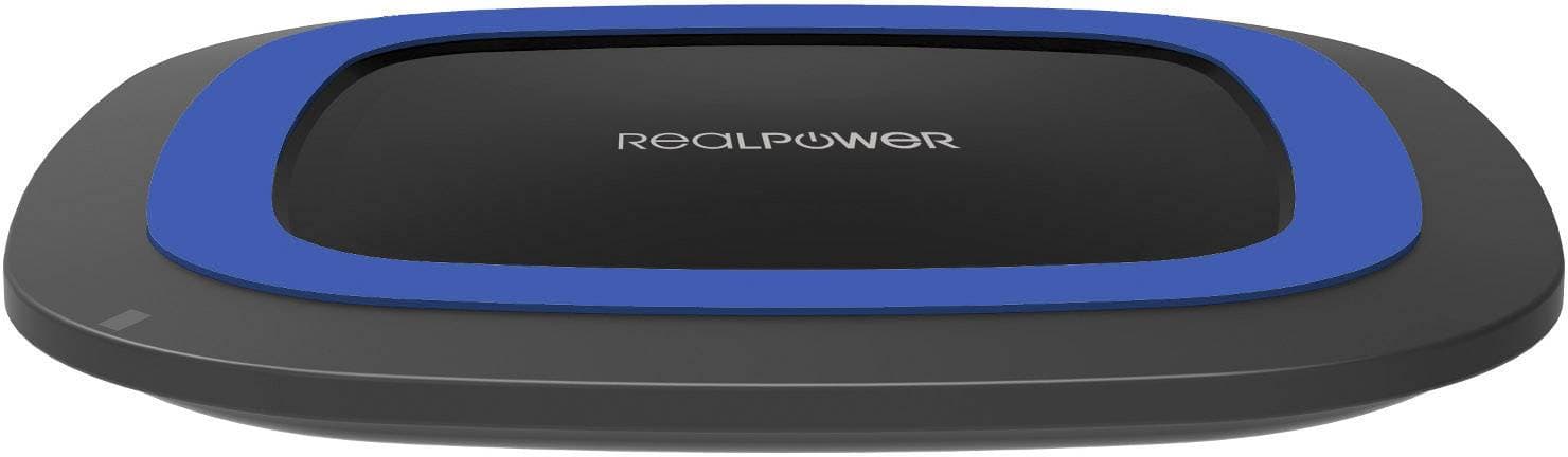 RealPower Ladegerät FreeCharge-10 + Adapter schwarz/blau
