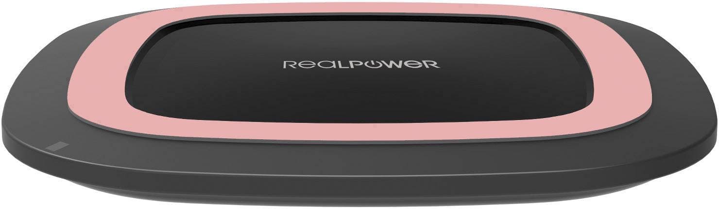 RealPower Ladegerät FreeCharge-10 + Adapter schwarz/rosa