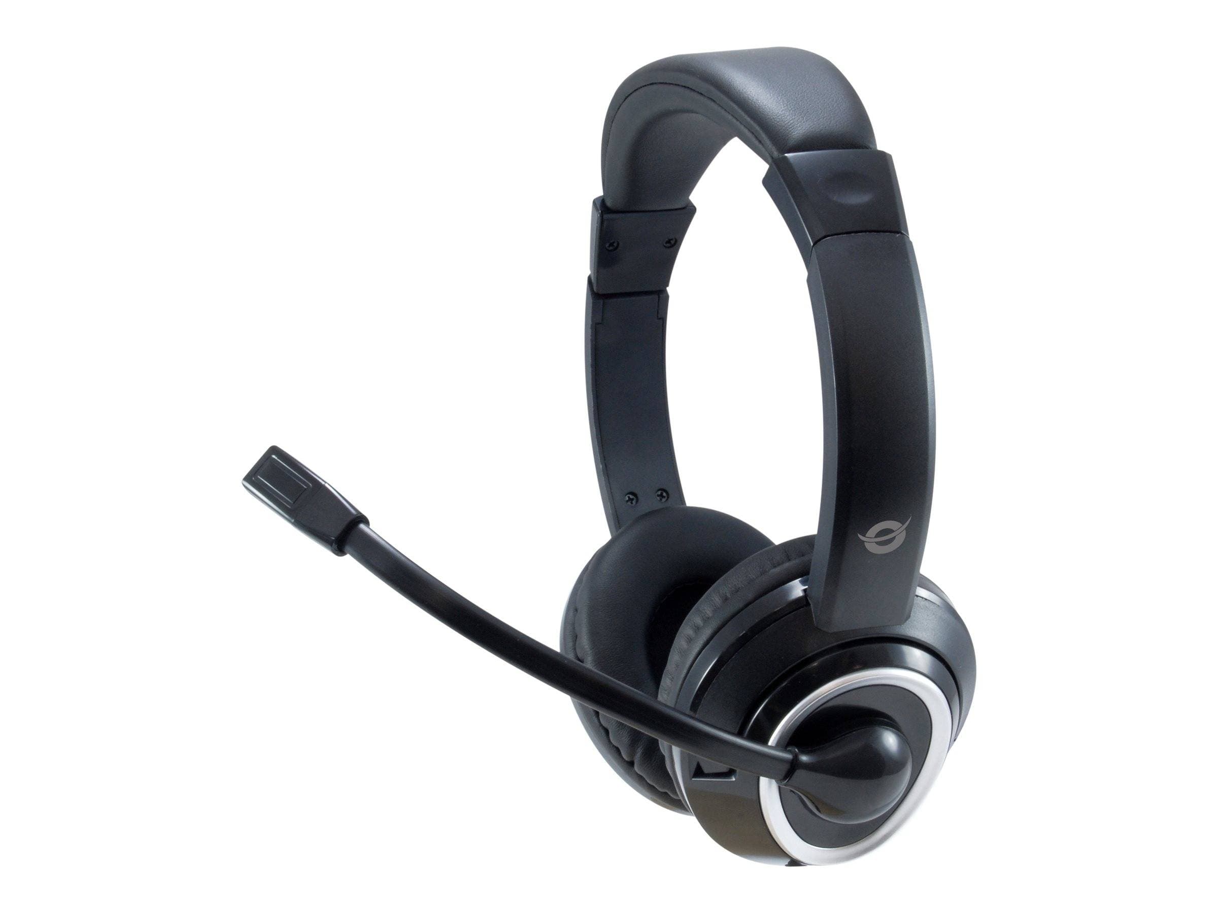 CONCEPTRONIC Headset Stereo AUX/Mikro/Bedien./Split.2.00m sw
