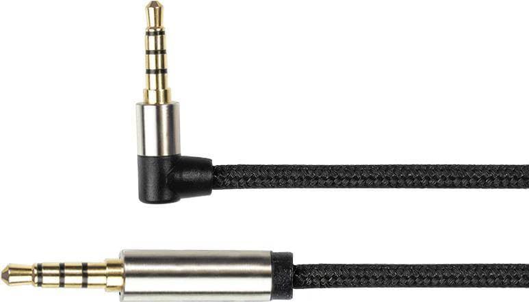 Python Audiokabel 4-pol. Klinkenst. eins. gew. schwarz 0,5m
