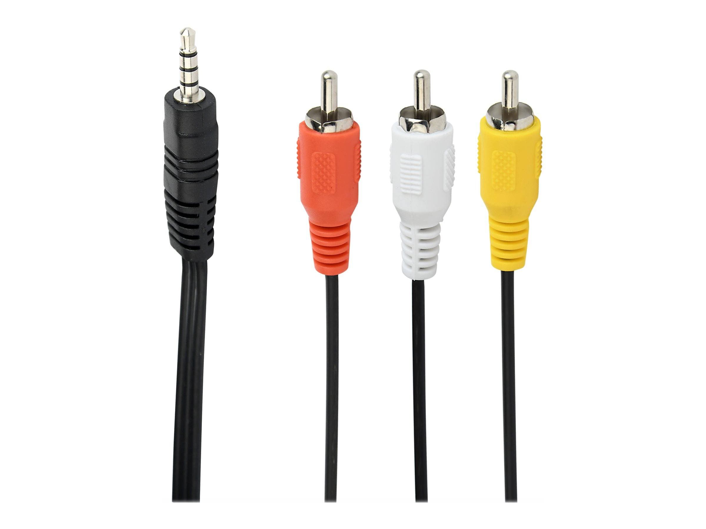 gembird 3.5 mm 4-pin Klinke auf RCA x 3 (Phono) Stecker
