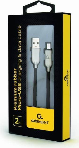 gembird Hochwertiges Micro-USB-Ladekabel , 2 m, schwarz