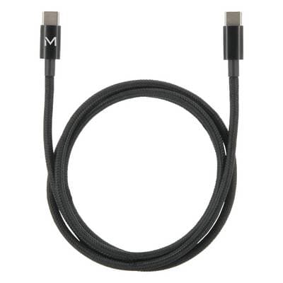 Mobilis Cable USB C / USB C - 1m - 100W - Black