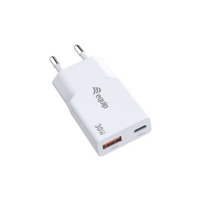 Equip Ladegerät 2Port USB-C PD3.0/USB-A GaN Slim 30W    weiß