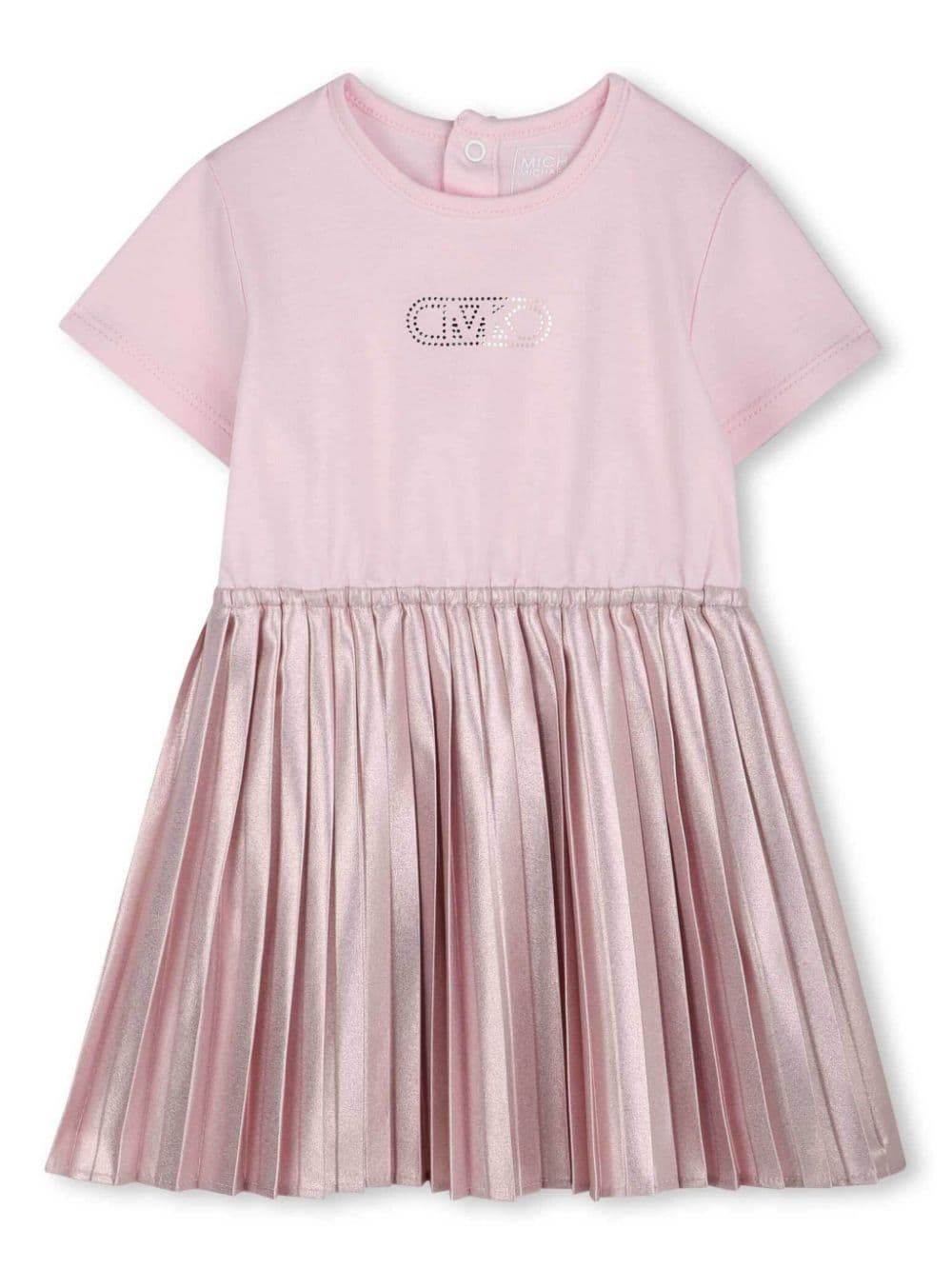 Abito neonata rosa maniche corte