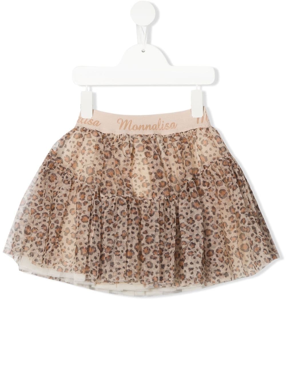 Gonna bambina con stampa animalier