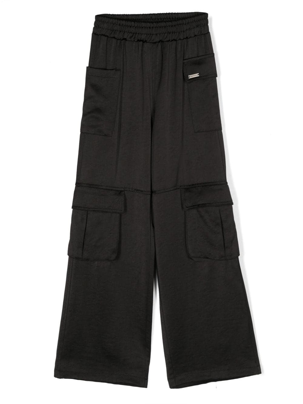 Pantalone bambina cargo nero