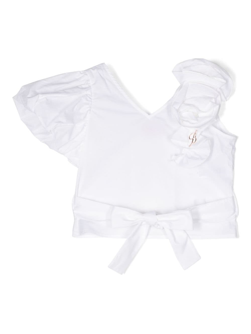 Top bambina bianco