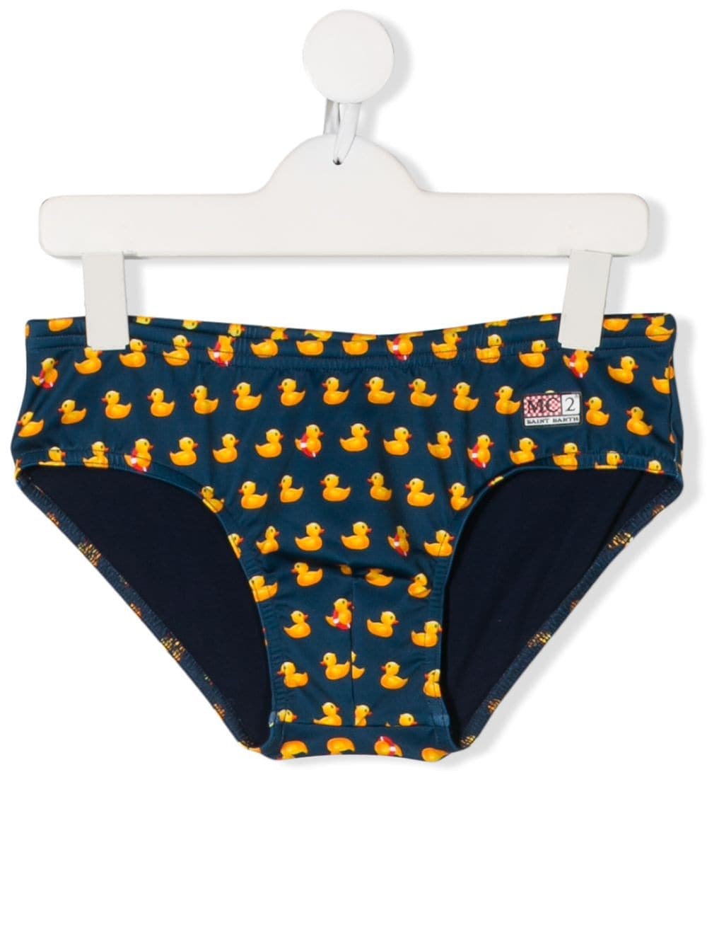 Slip bambino blu con paperine gialle