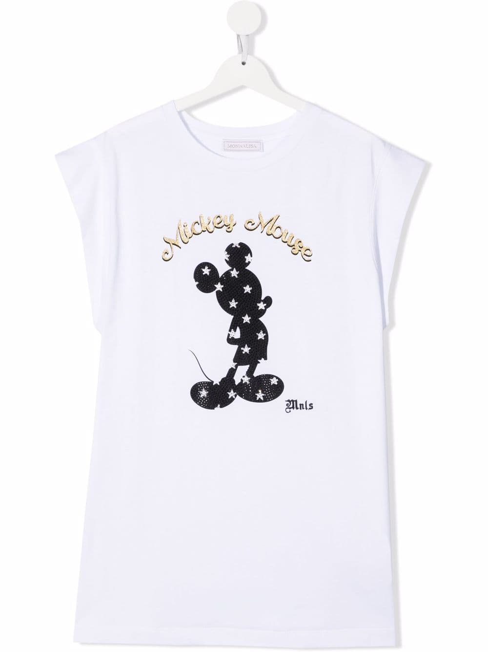 T-shirt bambina con stampa al centro di topolino