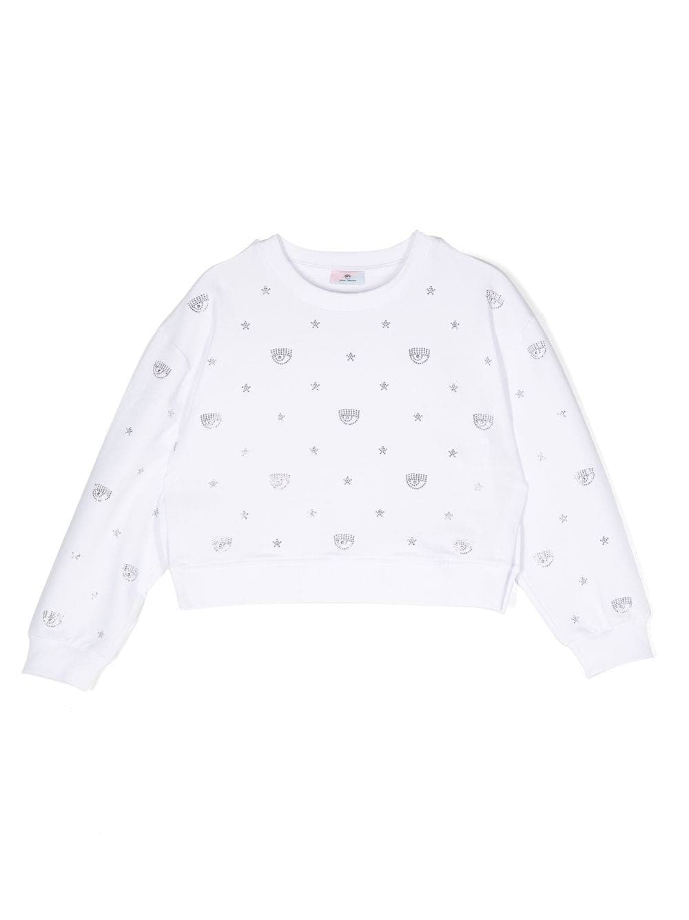 Felpa bambina con occhietti con brillantini