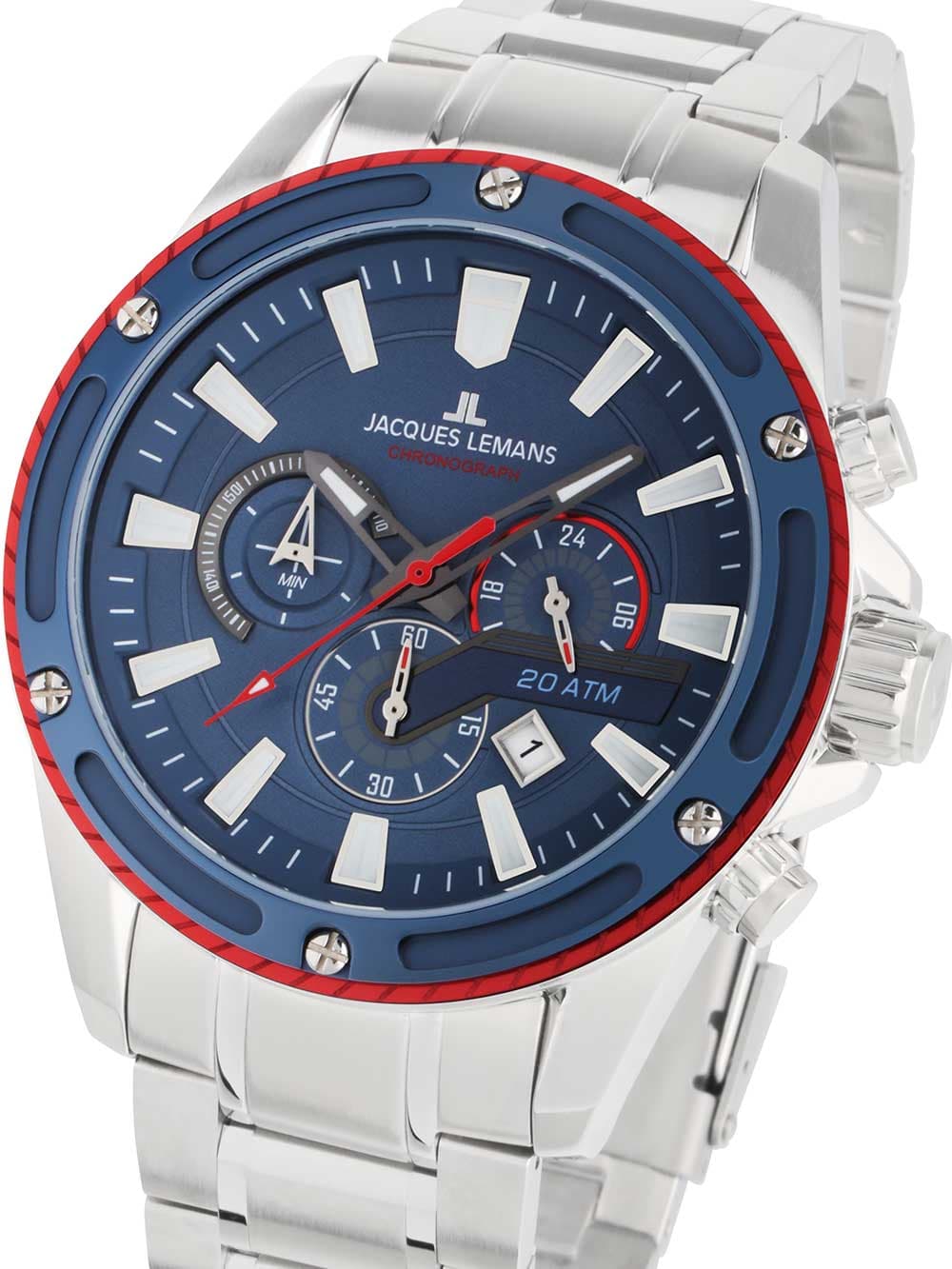 Jacques Lemans 1-2141F Liverpool Herrenuhr 48mm 20ATM