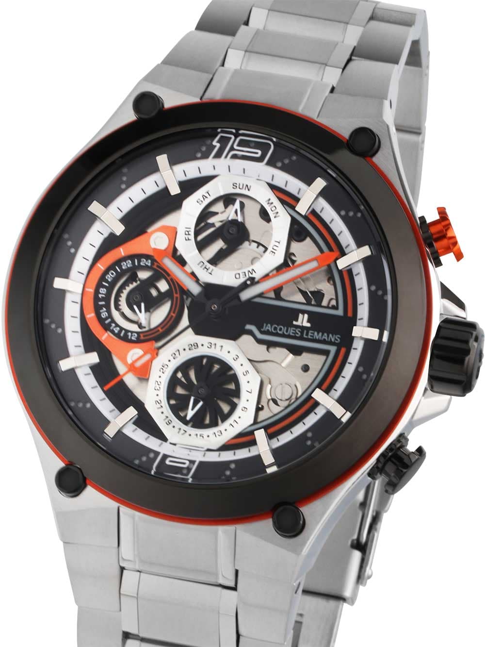 Jacques Lemans 1-2150E Manchester Multifunktion Herrenuhr 43mm