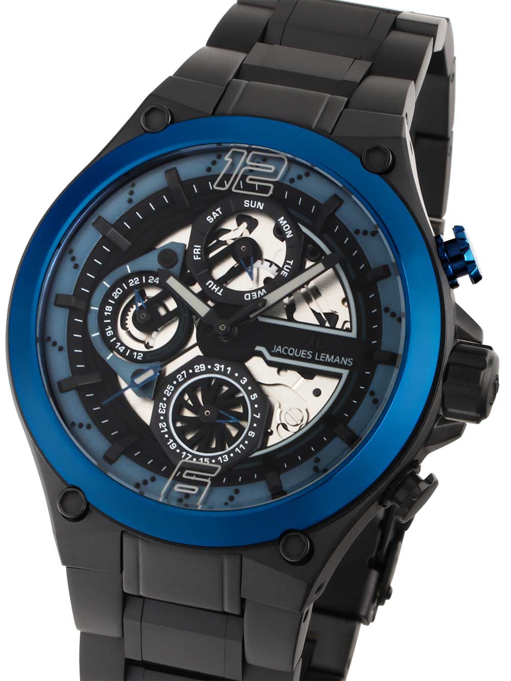 Jacques Lemans 1-2150G Manchester Multifunktion Herrenuhr 43mm