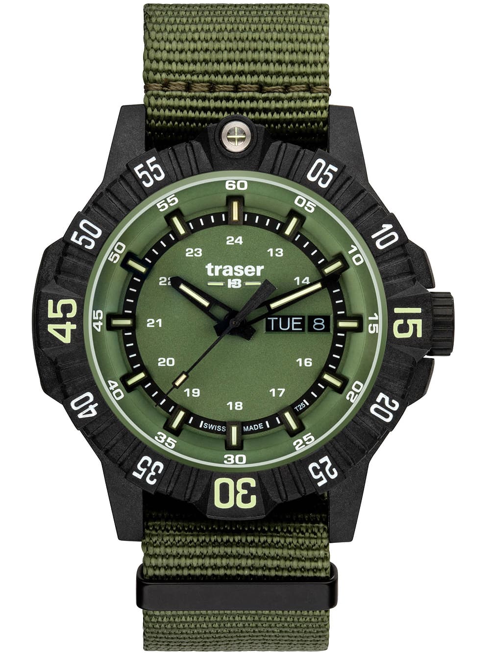 Traser H3 110726 P99 Q Tactical Green Herrenuhr 46mm 20ATM