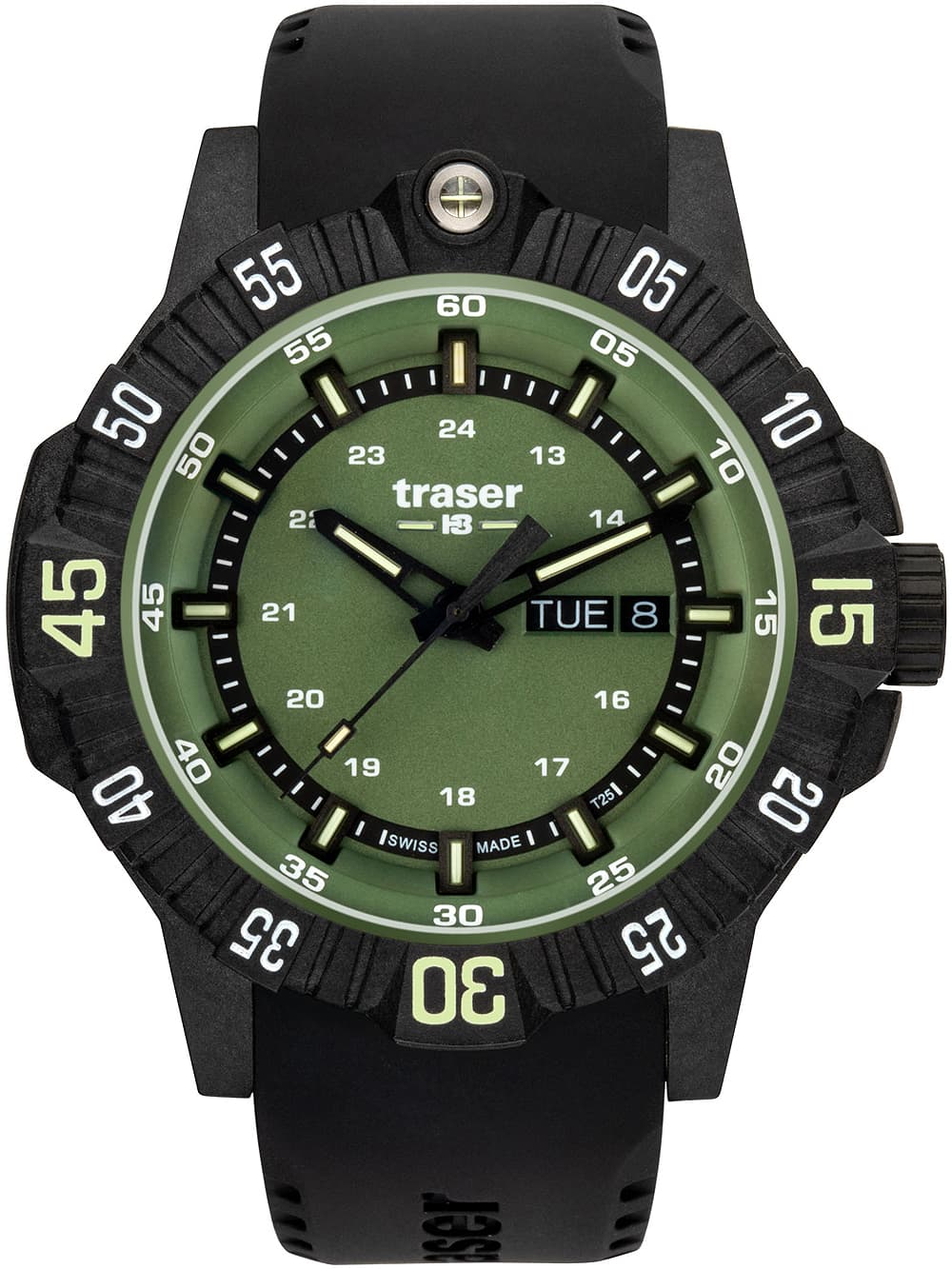 Traser H3 110727 P99 Q Tactical Green Herrenuhr 46mm 20ATM