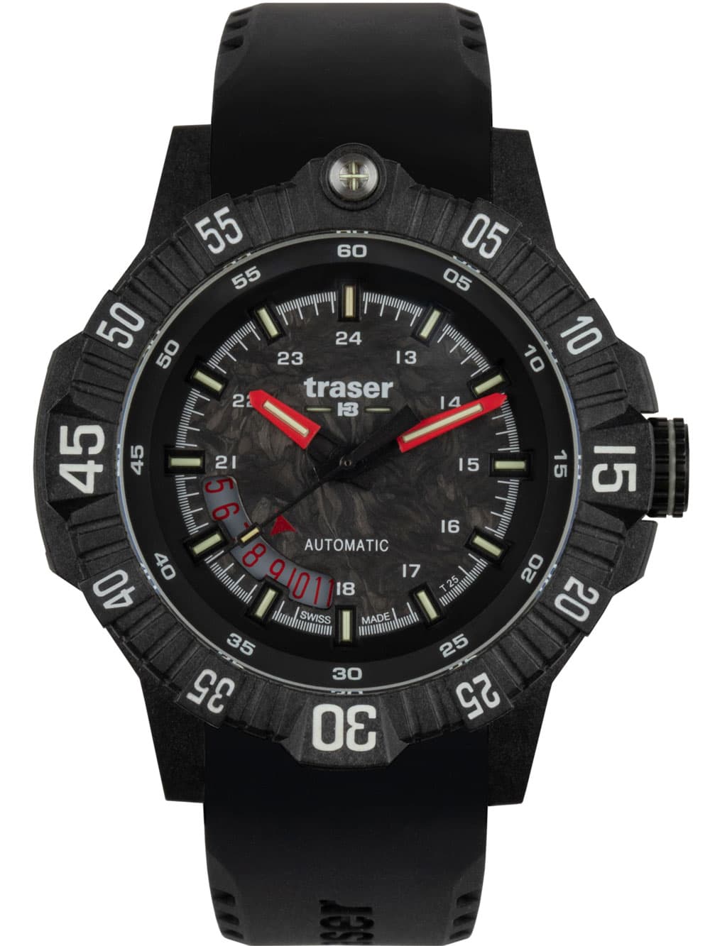 Traser H3 110961 Herrenuhr P99 A Tactical Carbon 46mm 20ATM