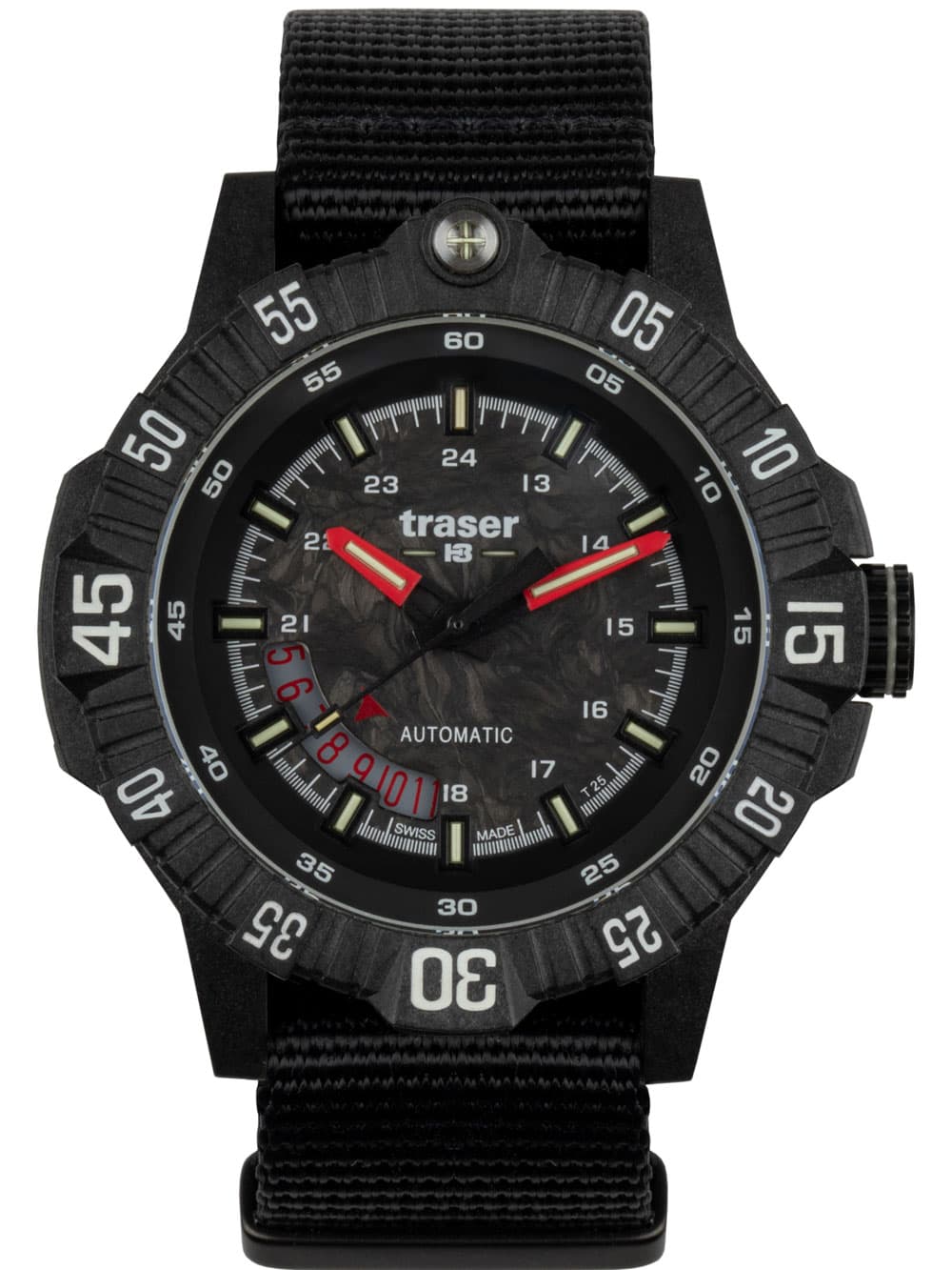 Traser H3 111355 Herrenuhr P99 A Tactical Carbon 46mm 20ATM