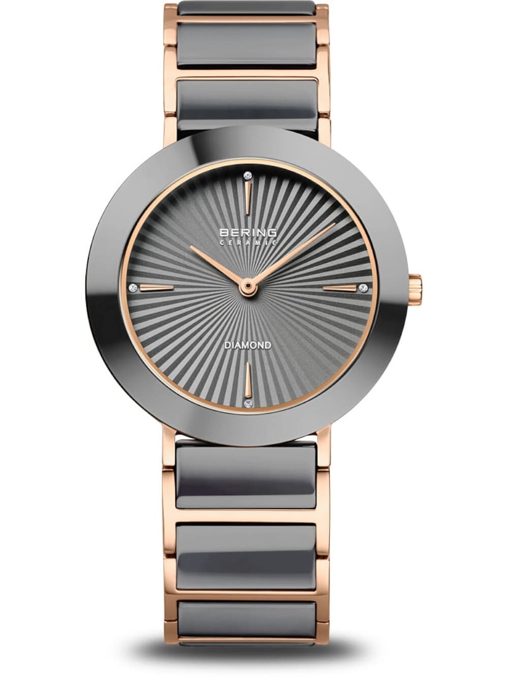 Bering 11435-768 Damenuhr Diamant Keramik 35mm 3ATM