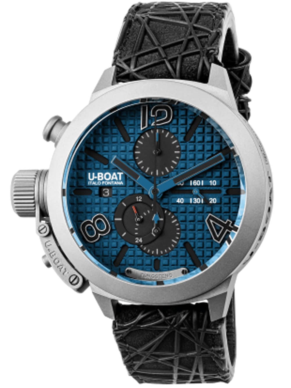U-Boat 3003 Herrenuhr Classico Titanium Blue Automatik Chronograph 45mm 10ATM